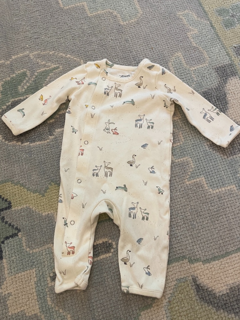 Pehr Organic Cotton Animal Print Onesie